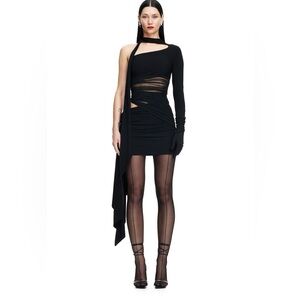 Mugler H&M Black One-Shoulder Dress